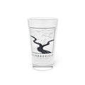 Clarksville Topo Map Pint Glass