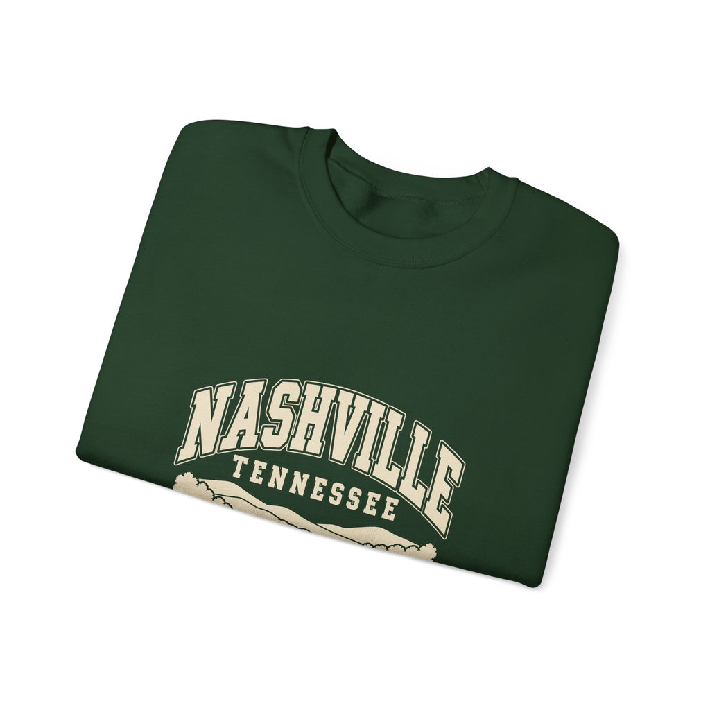 Nashville Vintage Varsity Crewneck Sweatshirt