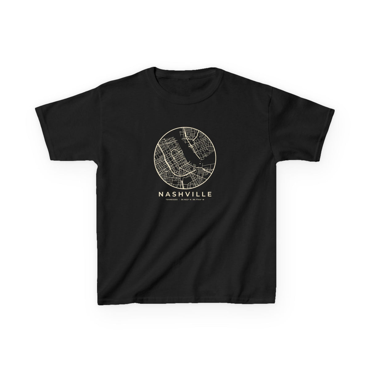 Nashville Street Map Kids T-Shirt