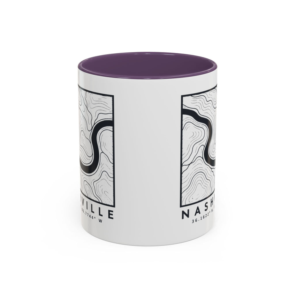Nashville Topo Map Accent Mug