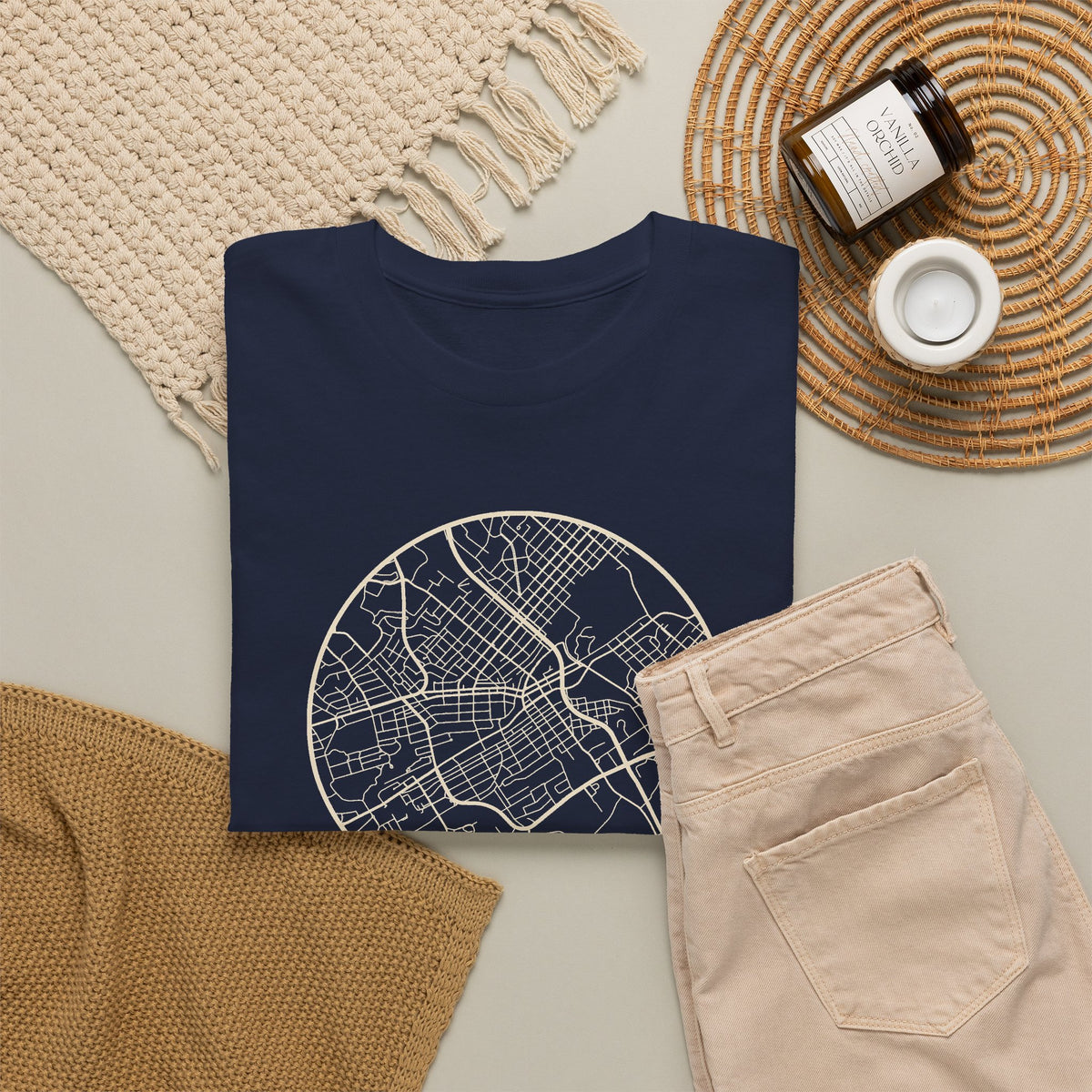 Johnson City Street Map T-Shirt