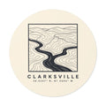 Clarksville Topo Map Sticker
