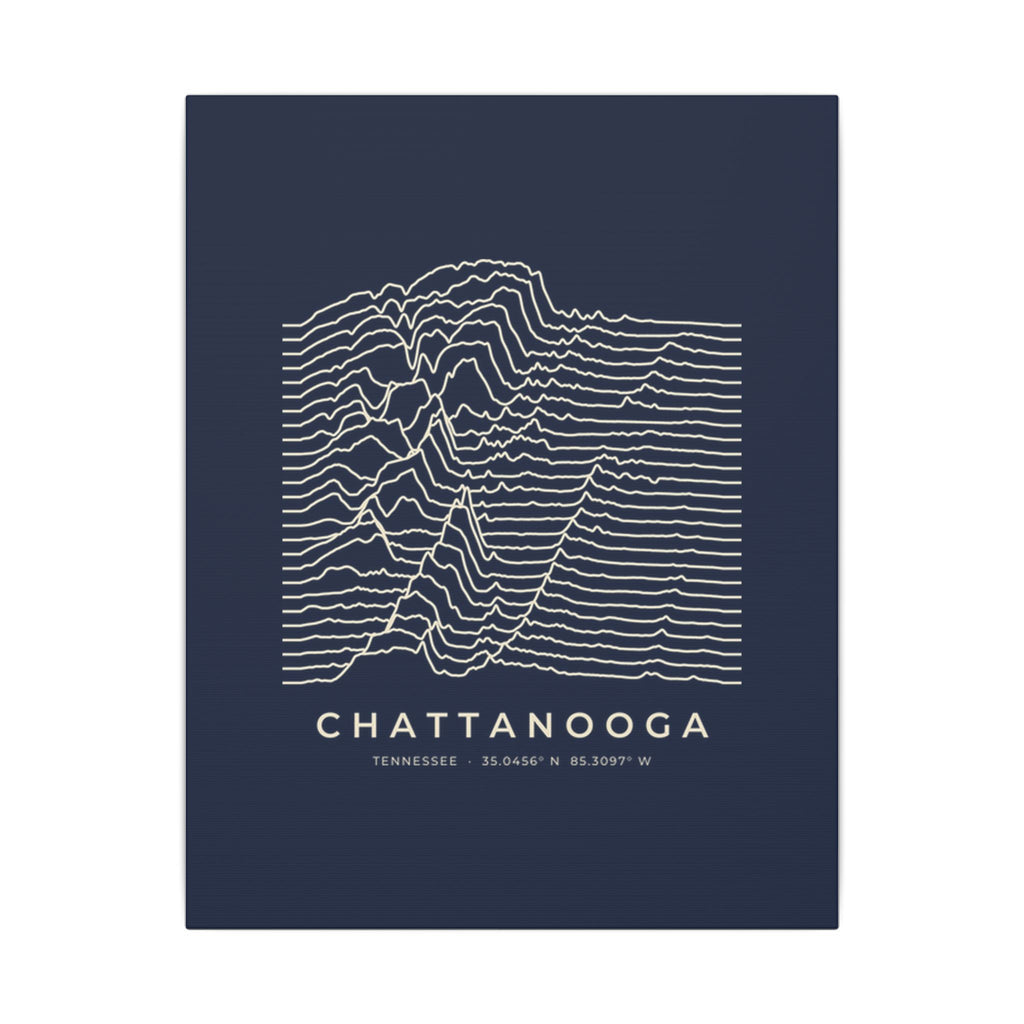 Chattanooga Ridgeline Canvas Print (Navy)