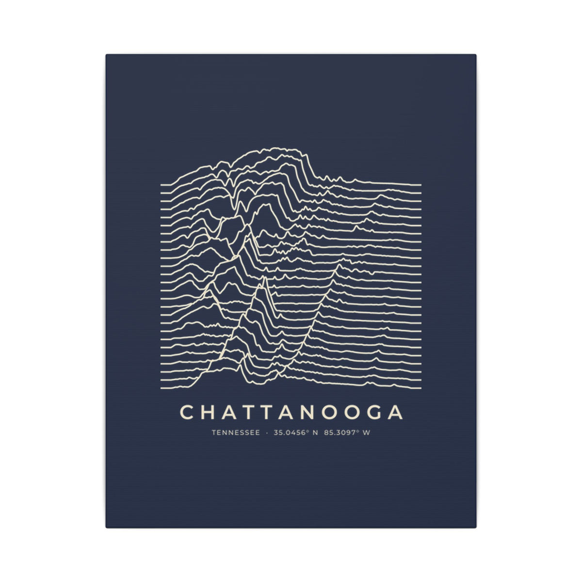 Chattanooga Ridgeline Canvas Print (Navy)