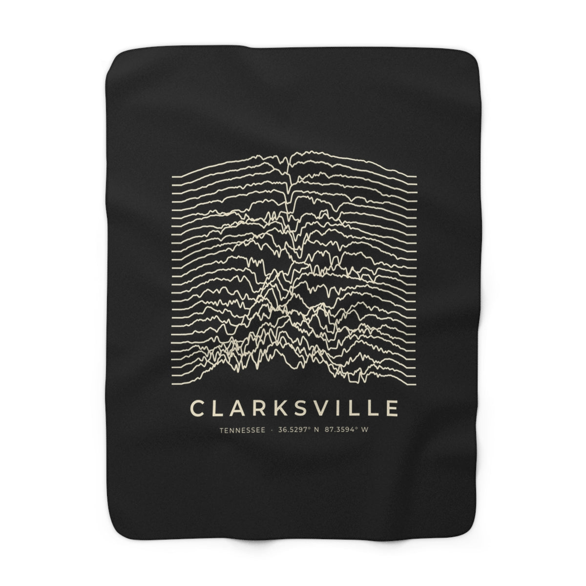 Clarksville Ridgeline Sherpa Blanket (Black)