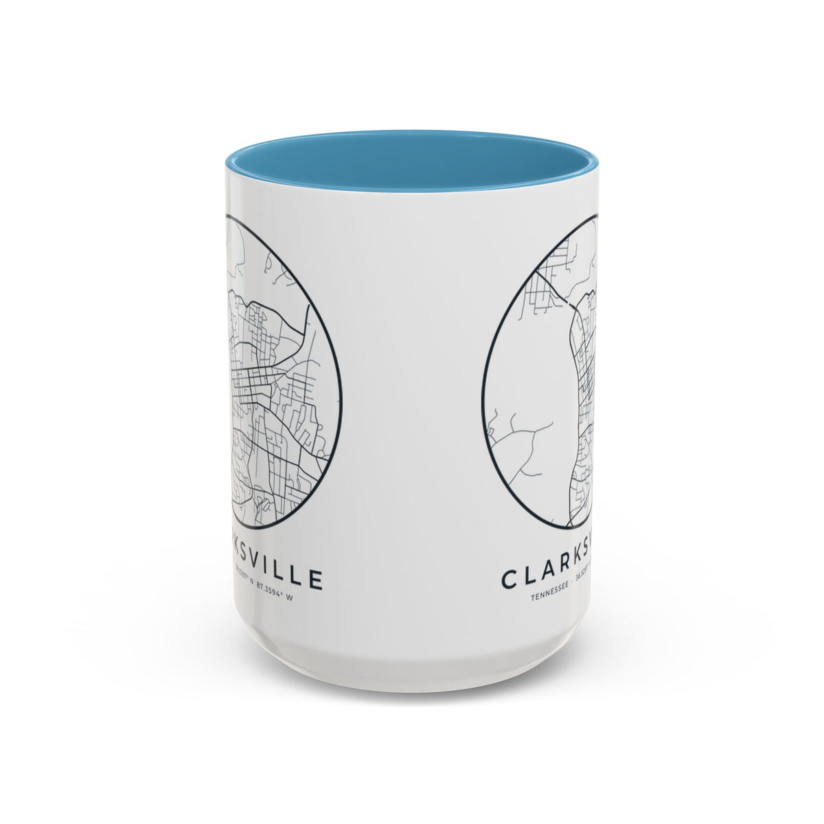 Clarksville Street Map Accent Mug