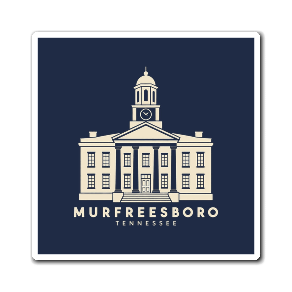 Murfreesboro Rutherford County Courthouse Magnet (Navy)