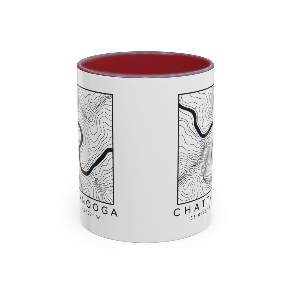 Chattanooga Topo Map Accent Mug