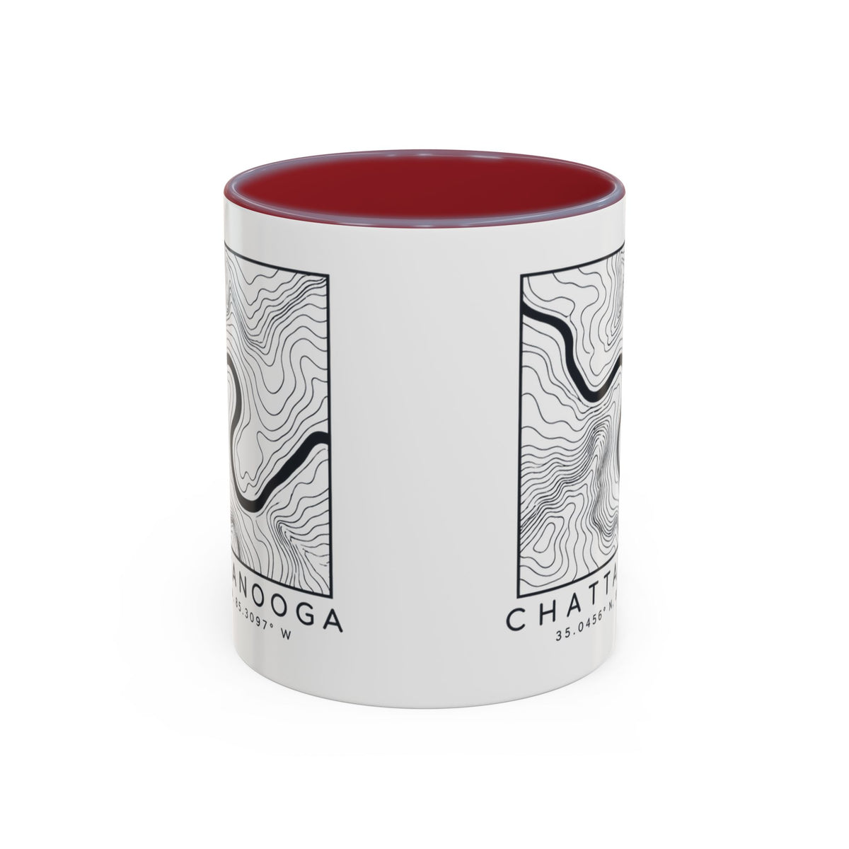 Chattanooga Topo Map Accent Mug
