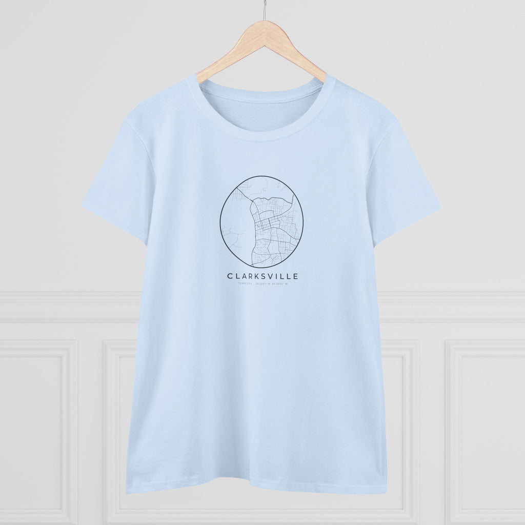 Clarksville Street Map Women's T-Shirt