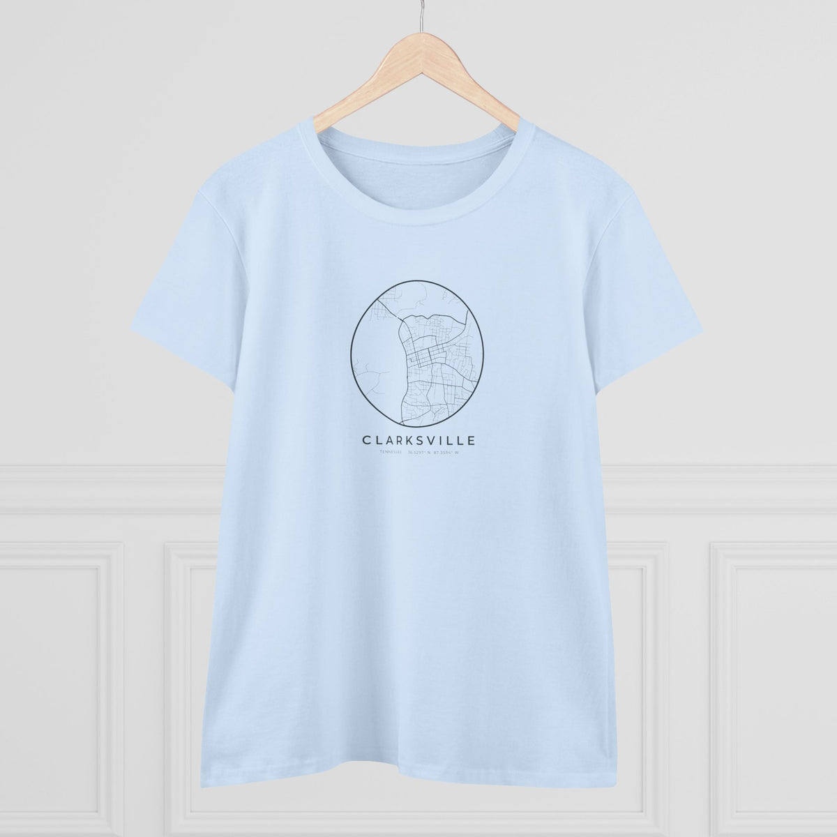 Clarksville Street Map Women's T-Shirt