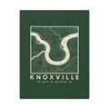 Knoxville Topo Map Canvas Print (Forest Green)