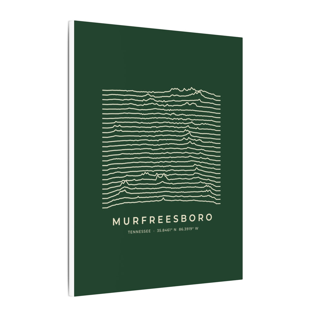 Murfreesboro Ridgeline Canvas Print (Forest Green)