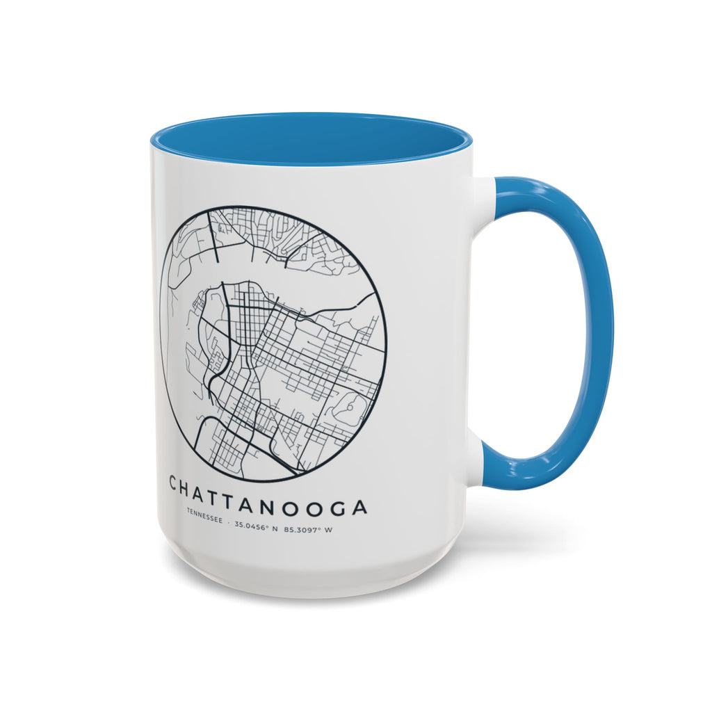 Chattanooga Street Map Accent Mug