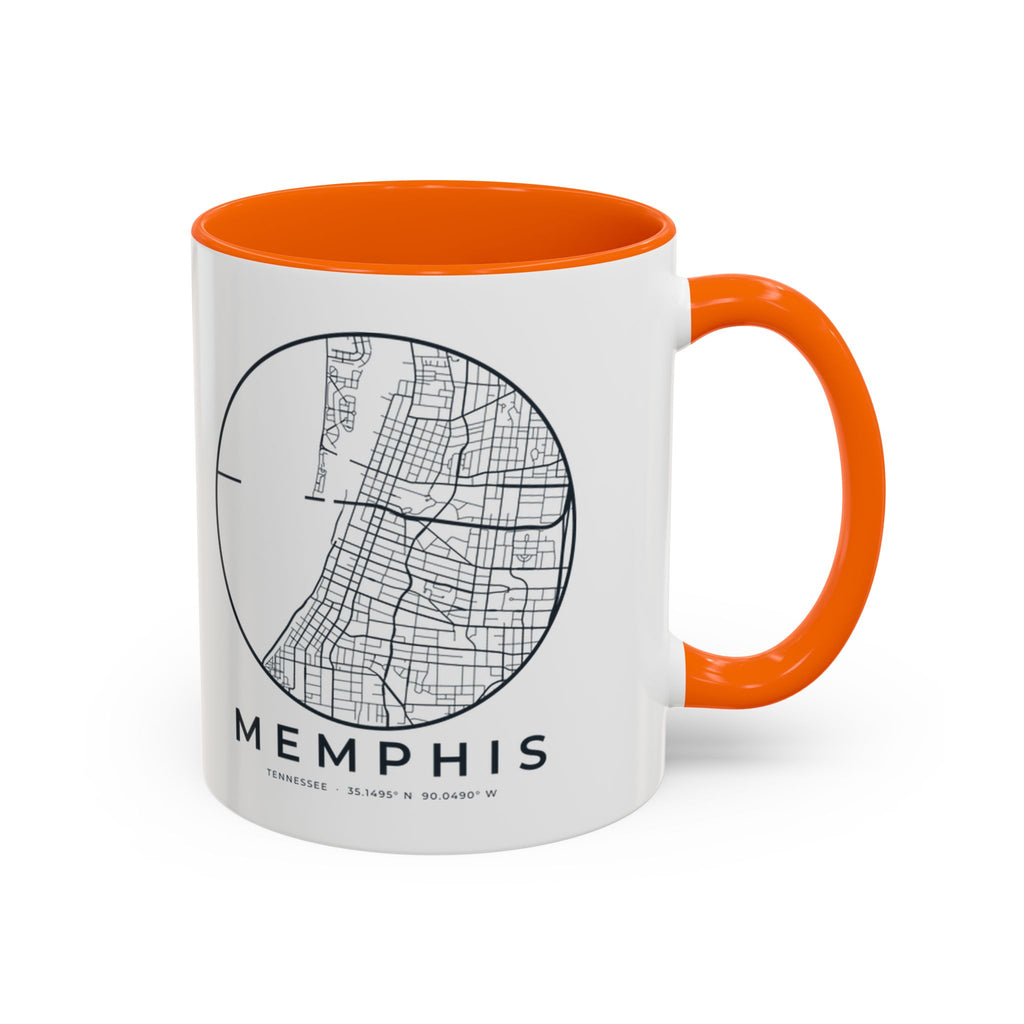 Memphis Street Map Accent Mug