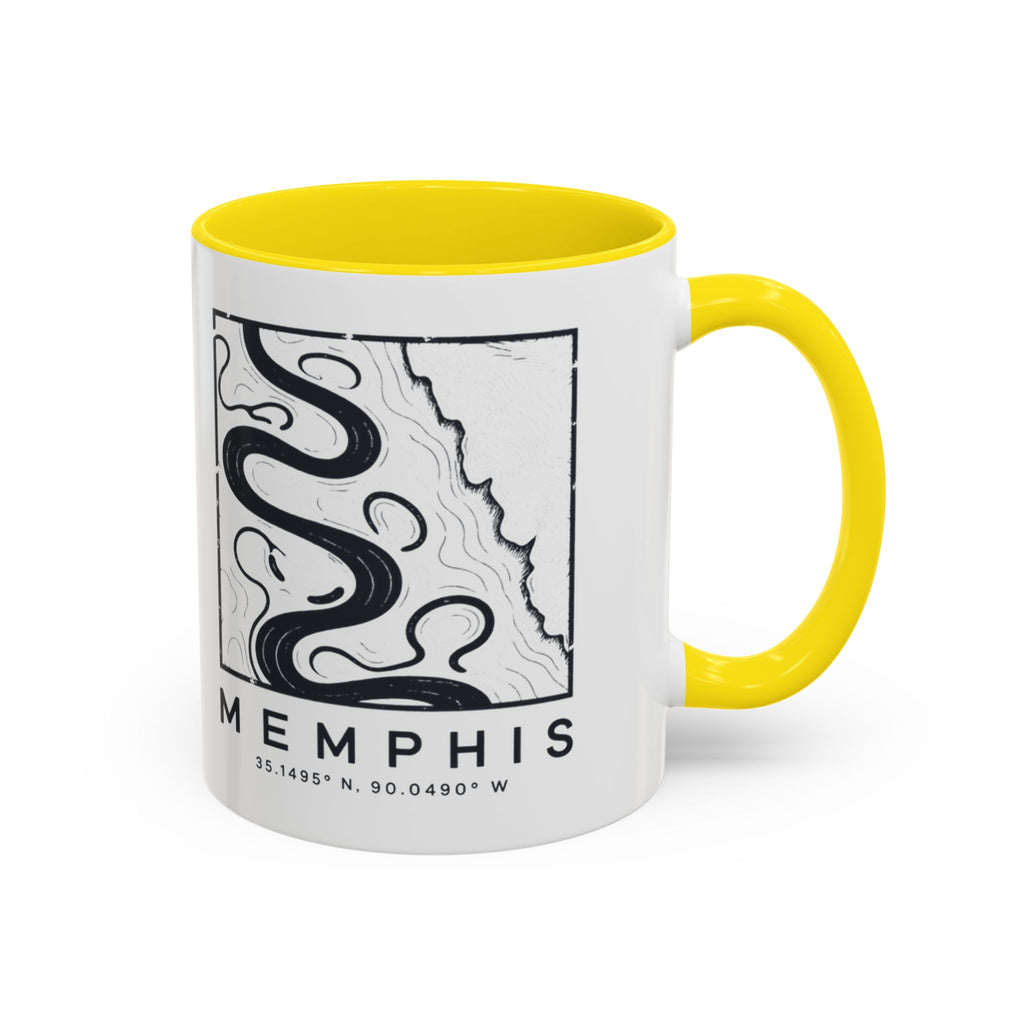 Memphis Topo Map Accent Mug