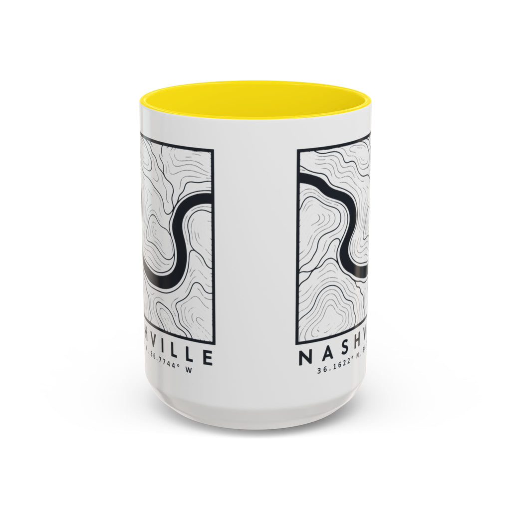 Nashville Topo Map Accent Mug