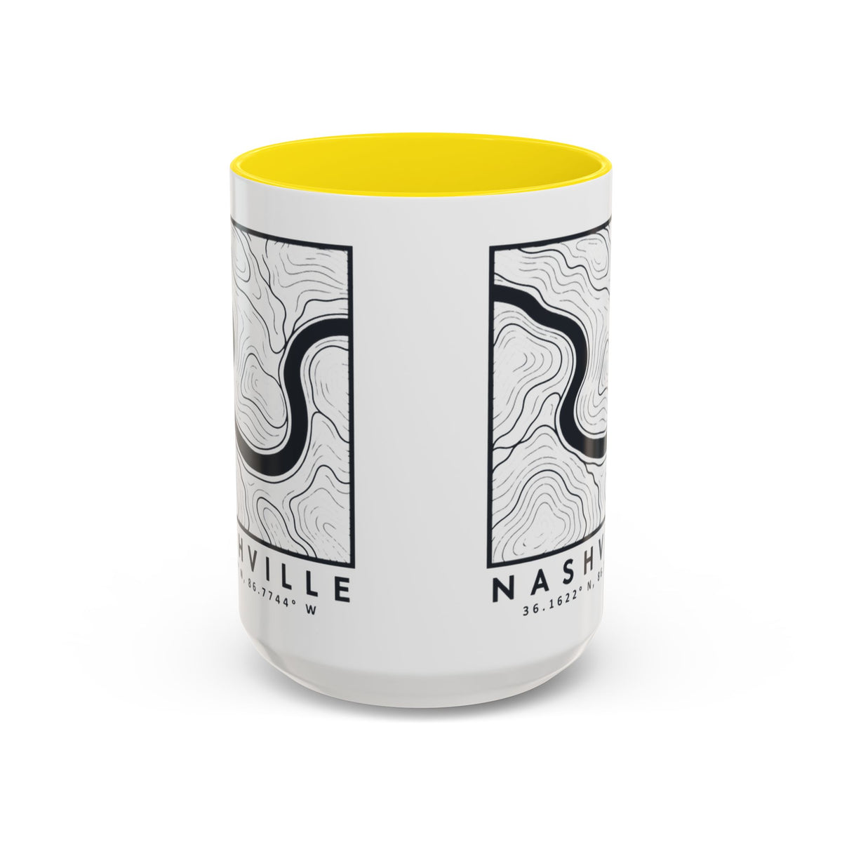 Nashville Topo Map Accent Mug