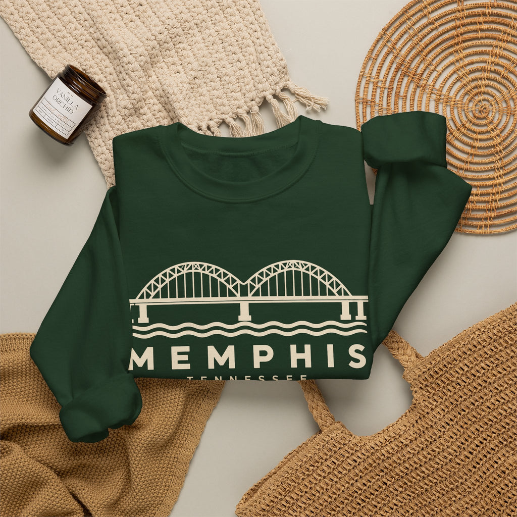 Memphis Hernando de Soto Bridge Crewneck Sweatshirt