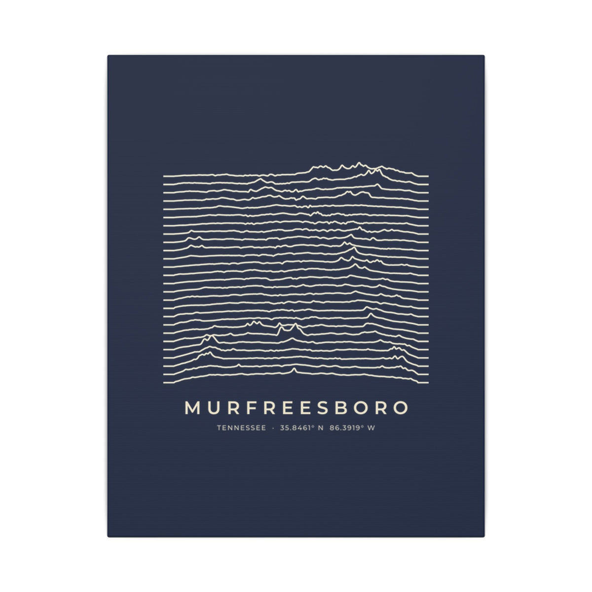 Murfreesboro Ridgeline Canvas Print (Navy)
