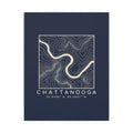 Chattanooga Topo Map Canvas Print (Navy)