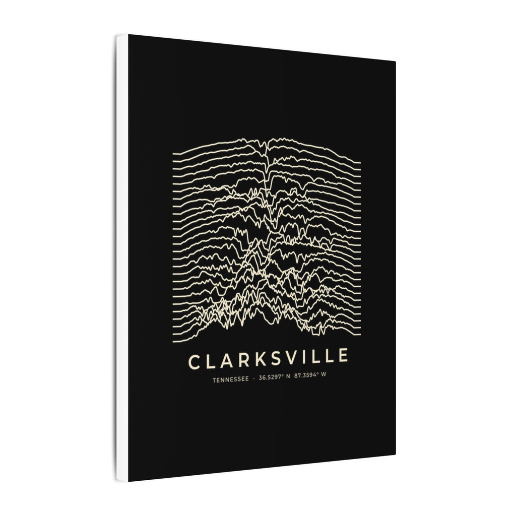Clarksville Ridgeline Canvas Print (Black)