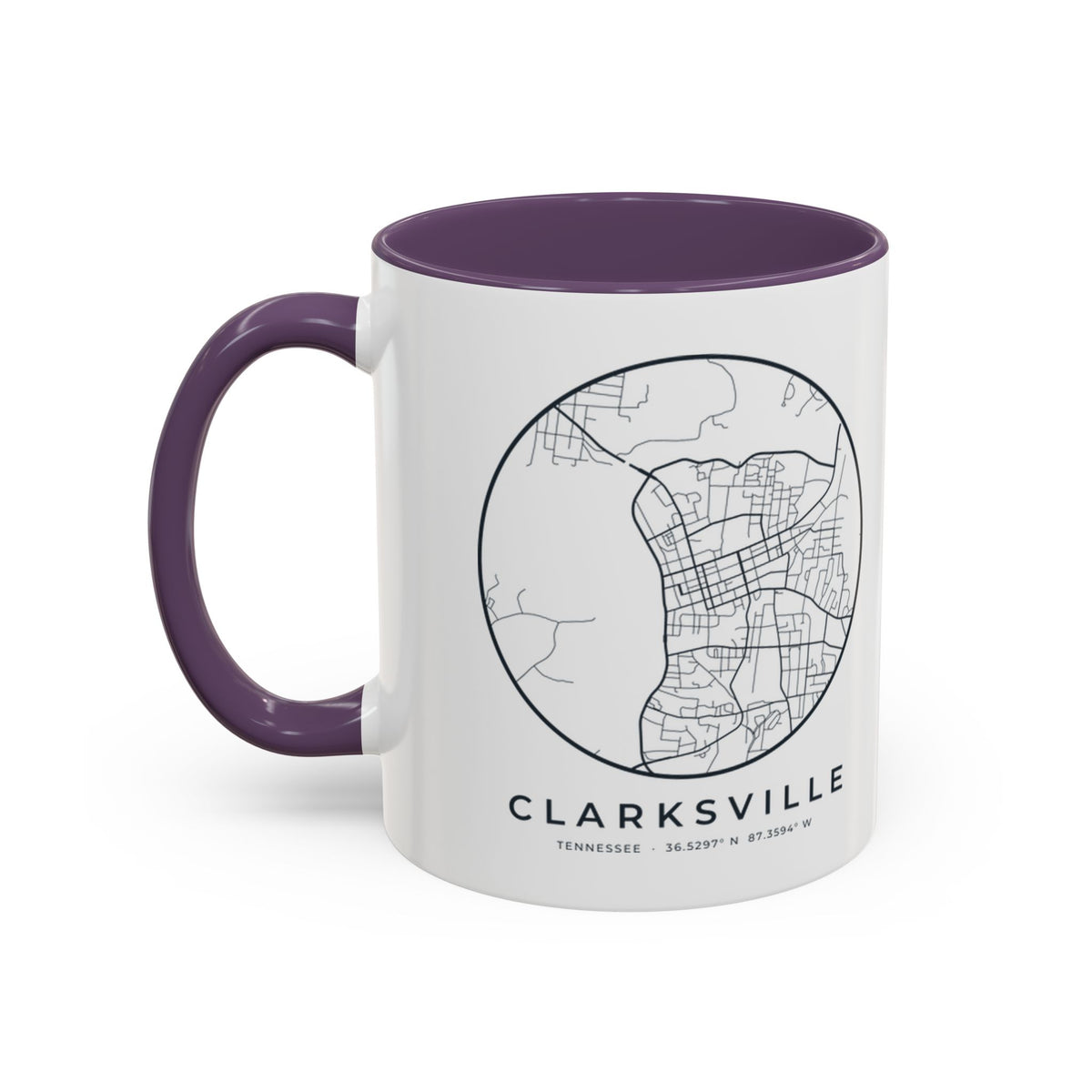 Clarksville Street Map Accent Mug