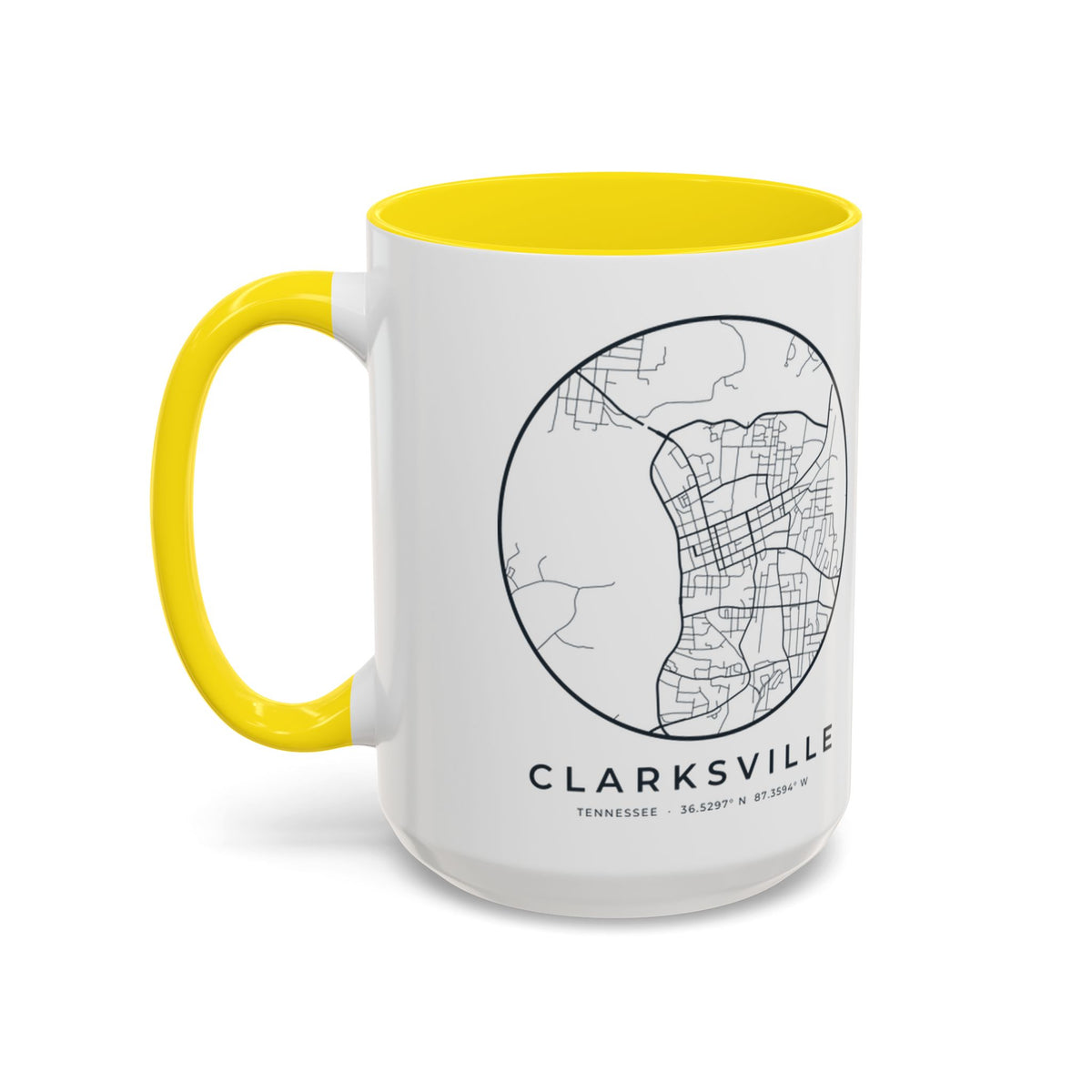 Clarksville Street Map Accent Mug