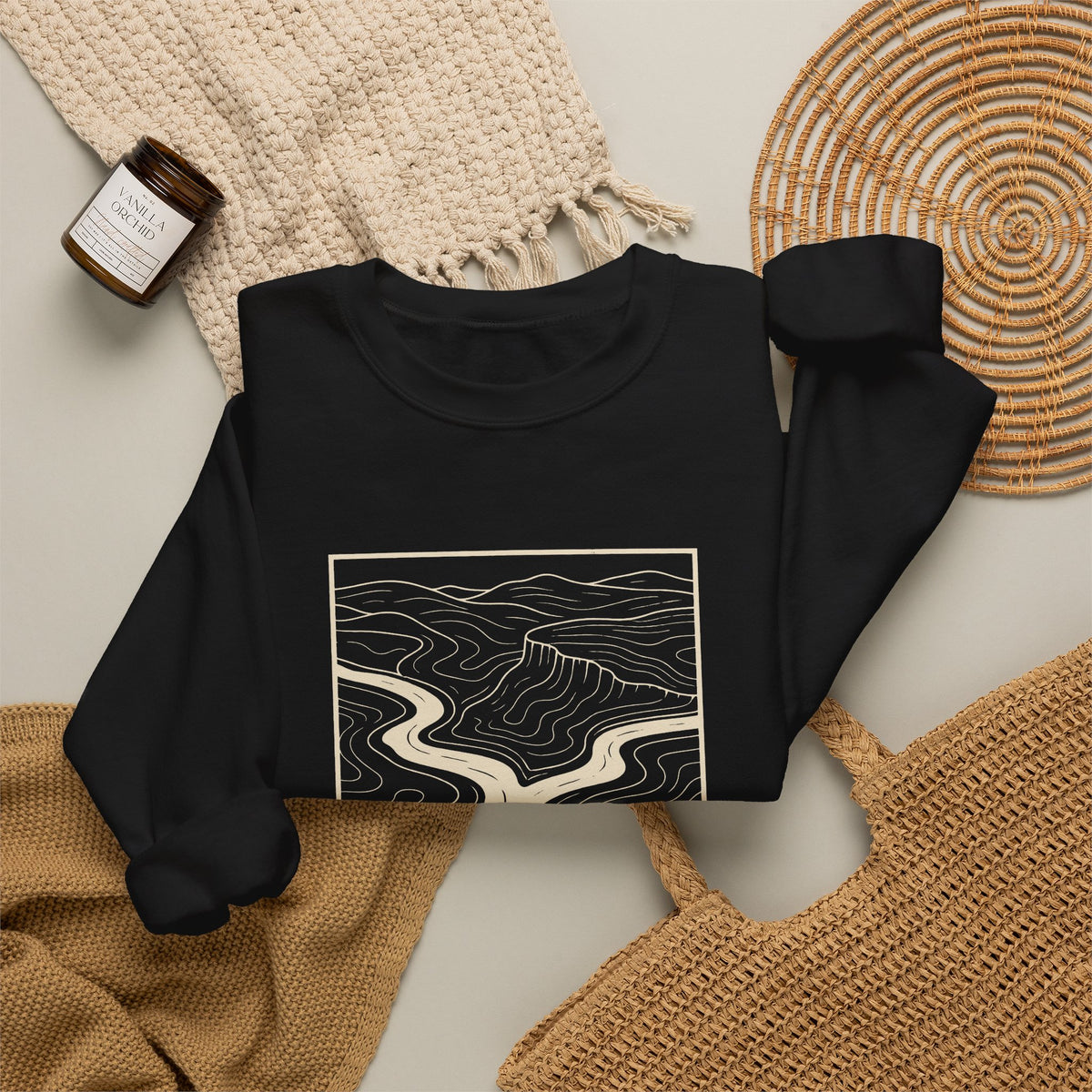 Clarksville Topo Map Crewneck Sweatshirt