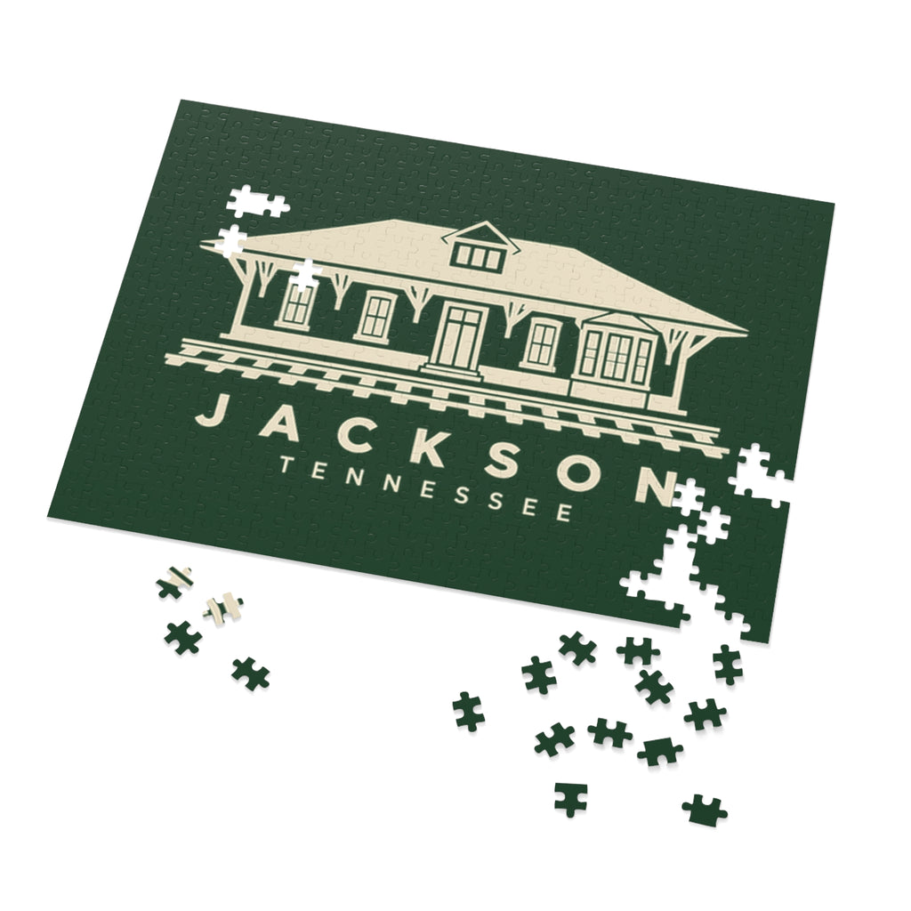 Jackson Train Depot Puzzle (Forest Green)