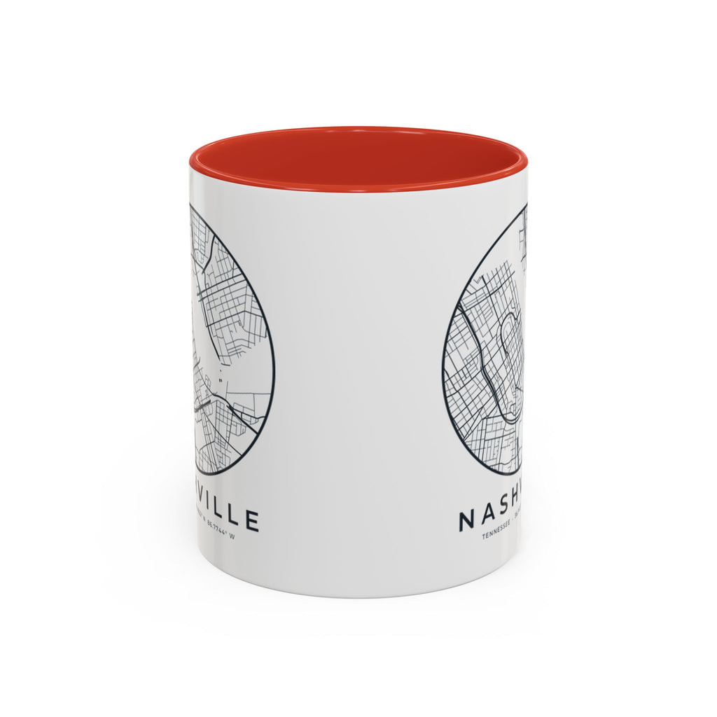 Nashville Street Map Accent Mug