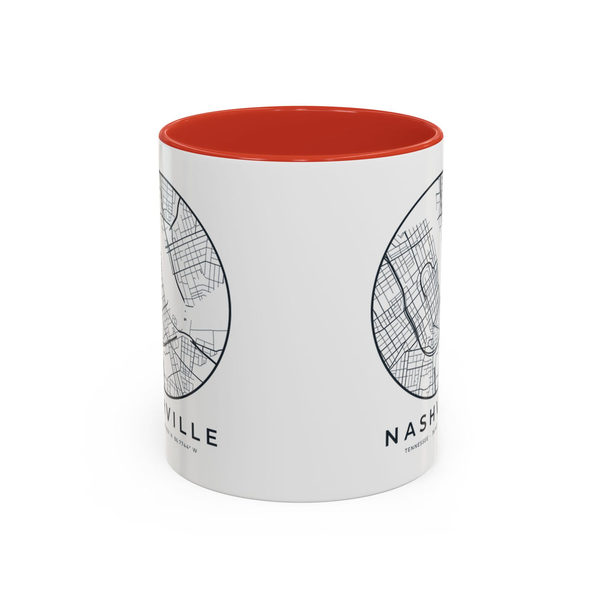Nashville Street Map Accent Mug