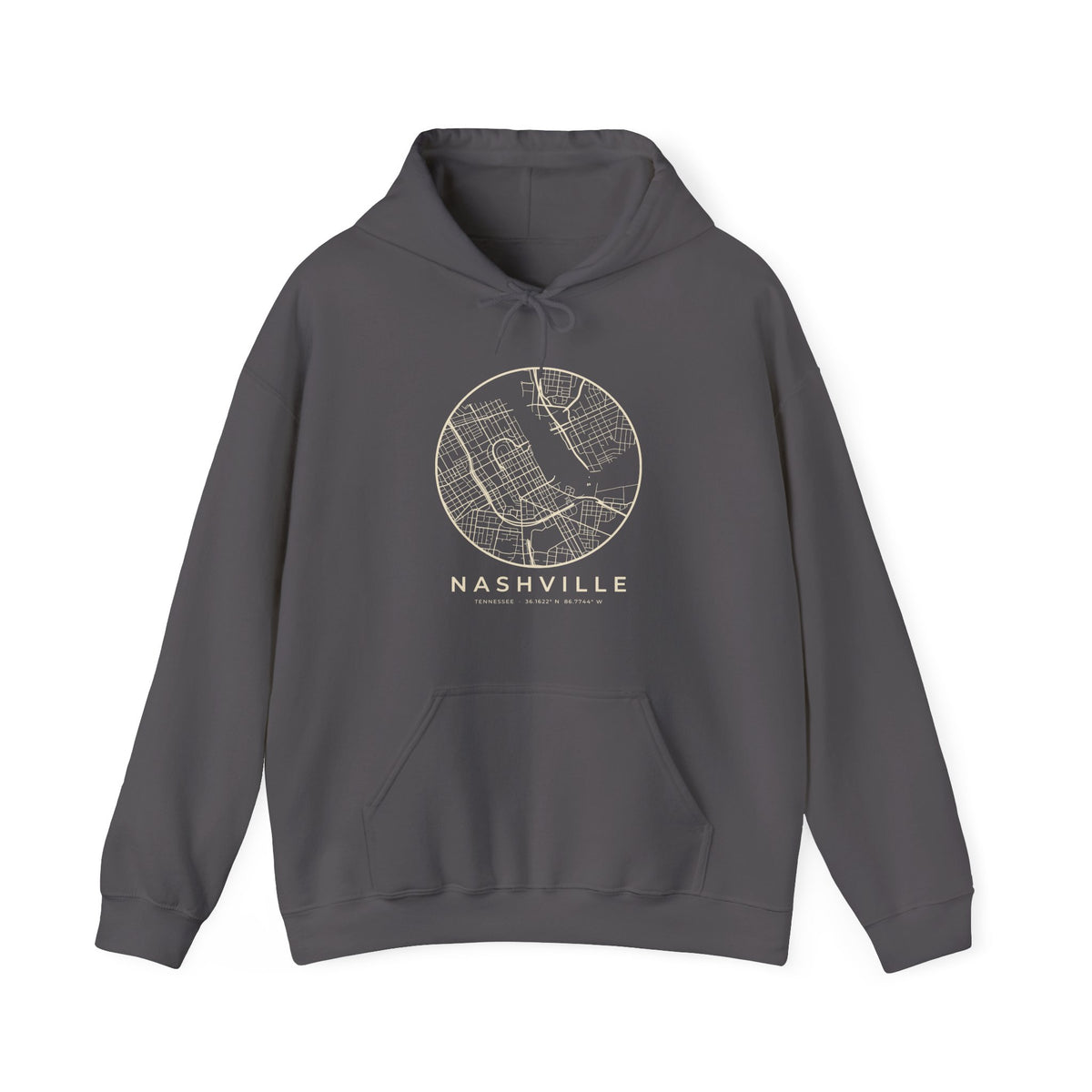 Nashville Street Map Hoodie