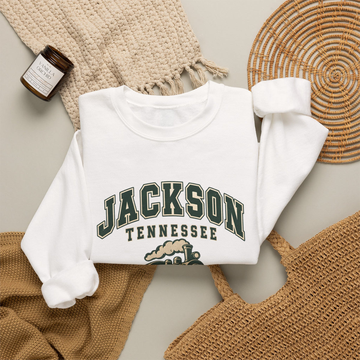 Jackson Vintage Varsity Crewneck Sweatshirt