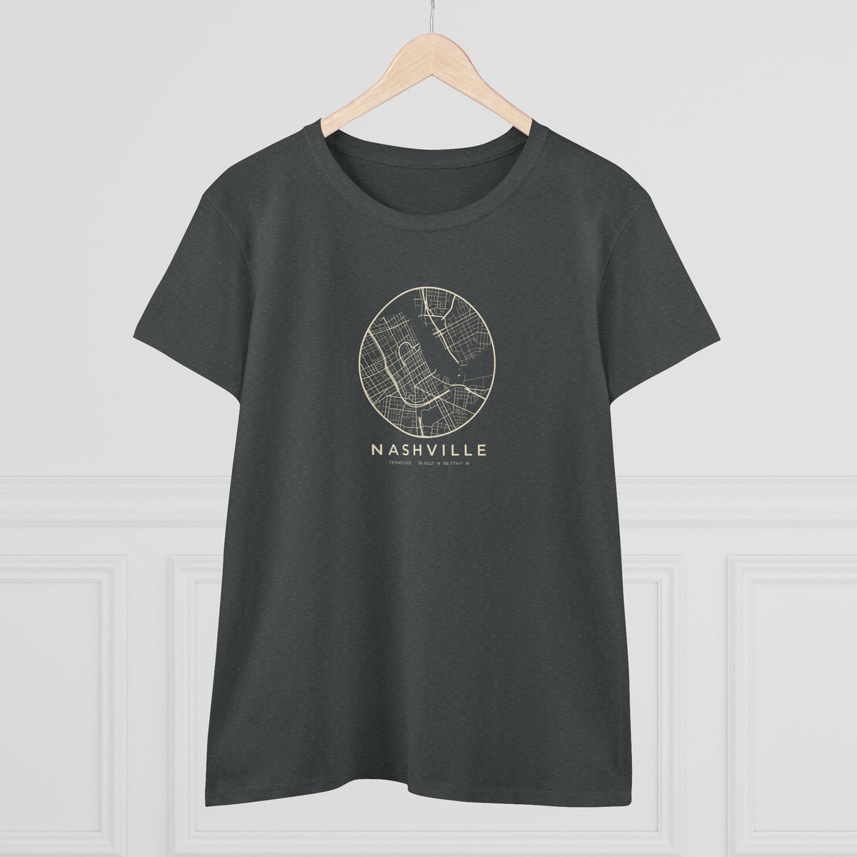 Nashville Street Map Women's T-Shirt