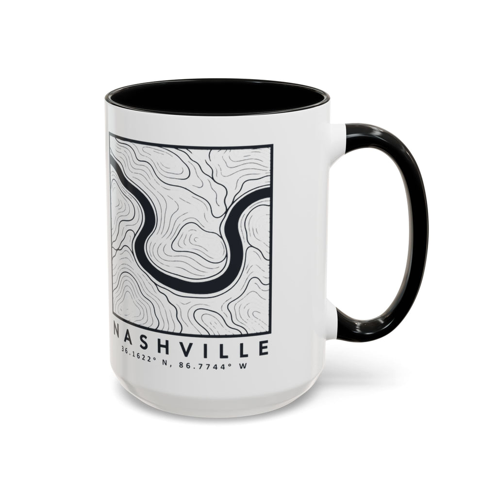 Nashville Topo Map Accent Mug