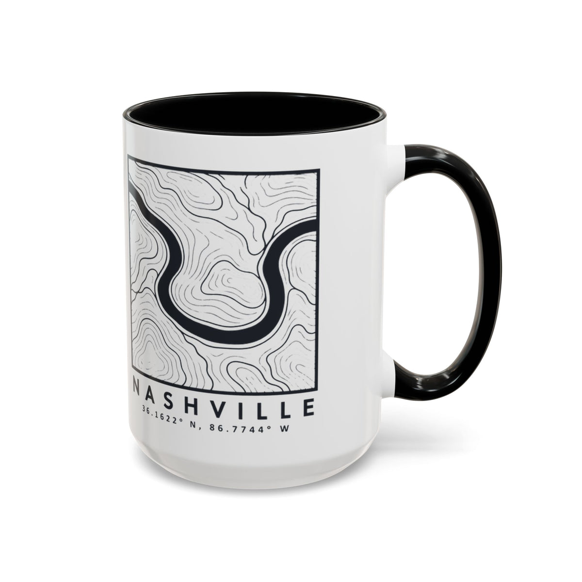 Nashville Topo Map Accent Mug