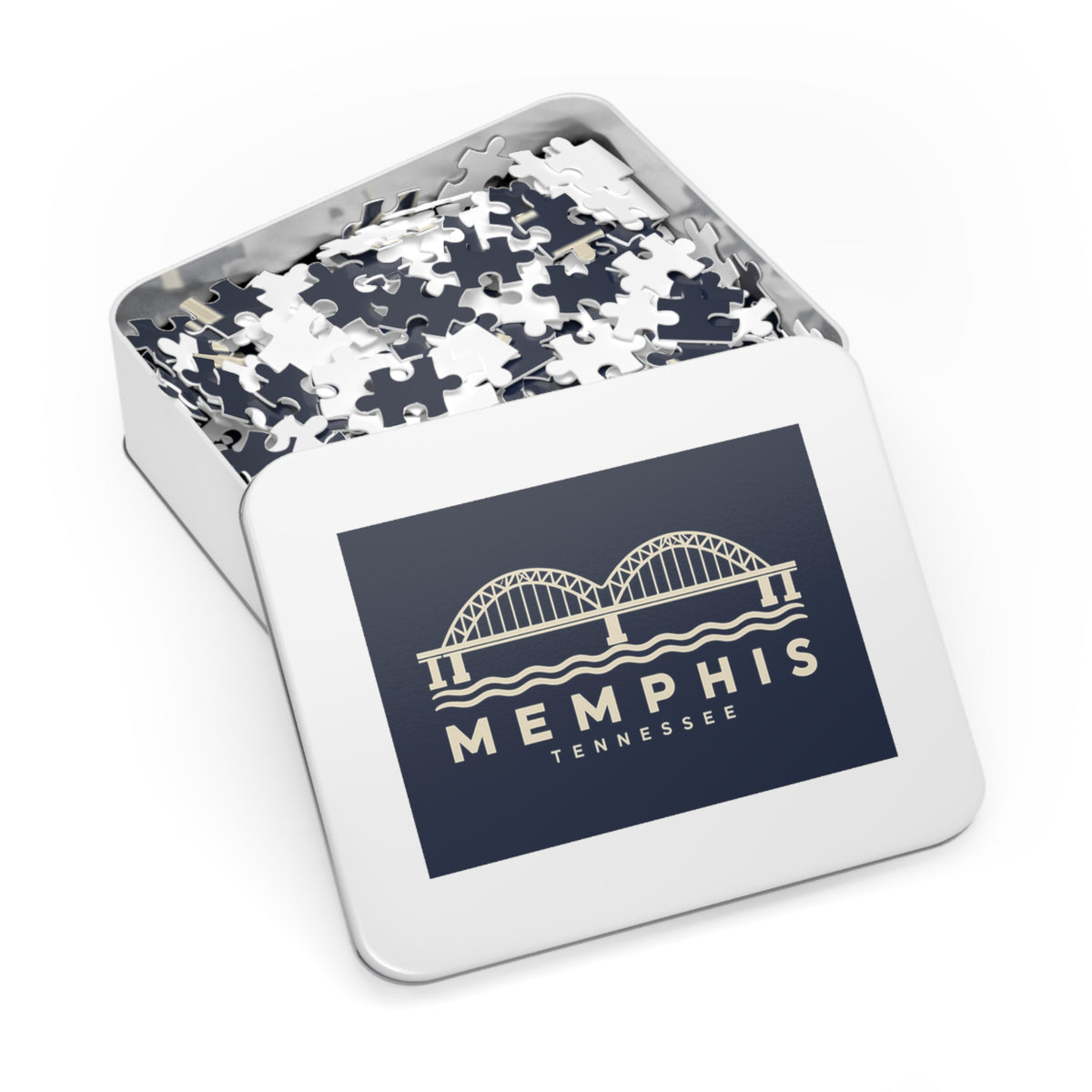 Memphis Hernando de Soto Bridge Puzzle (Navy)