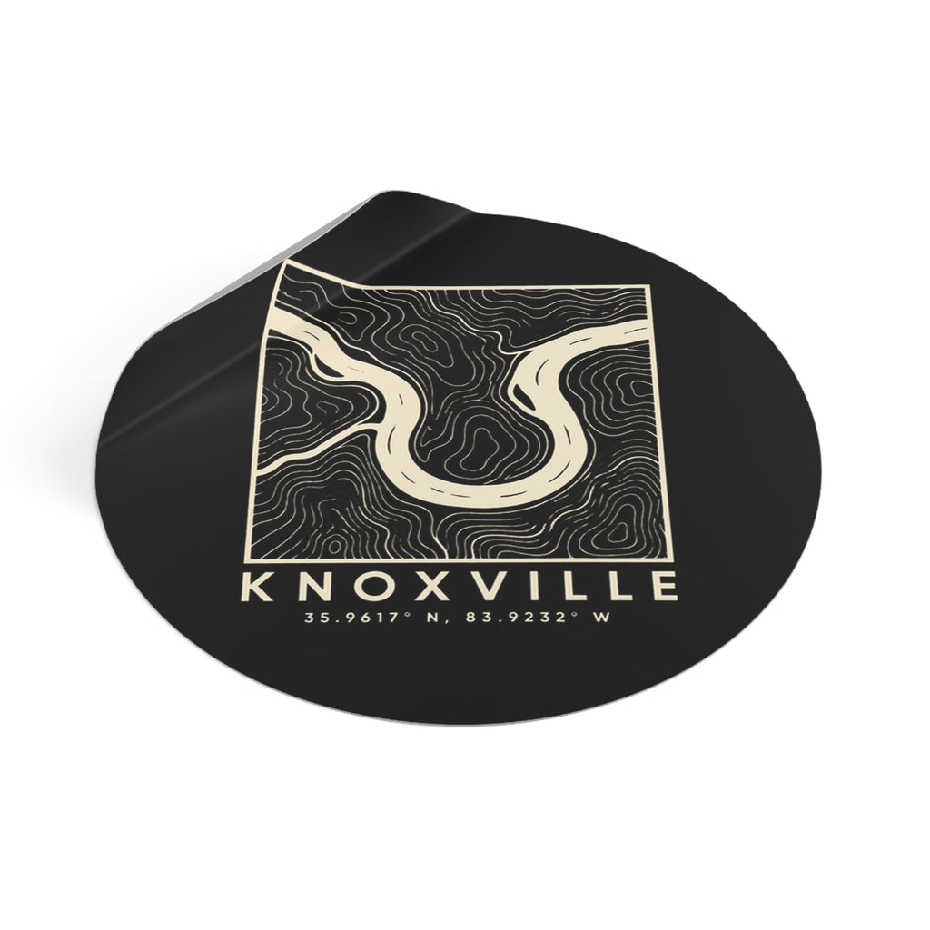 Knoxville Topo Map Sticker (Black)