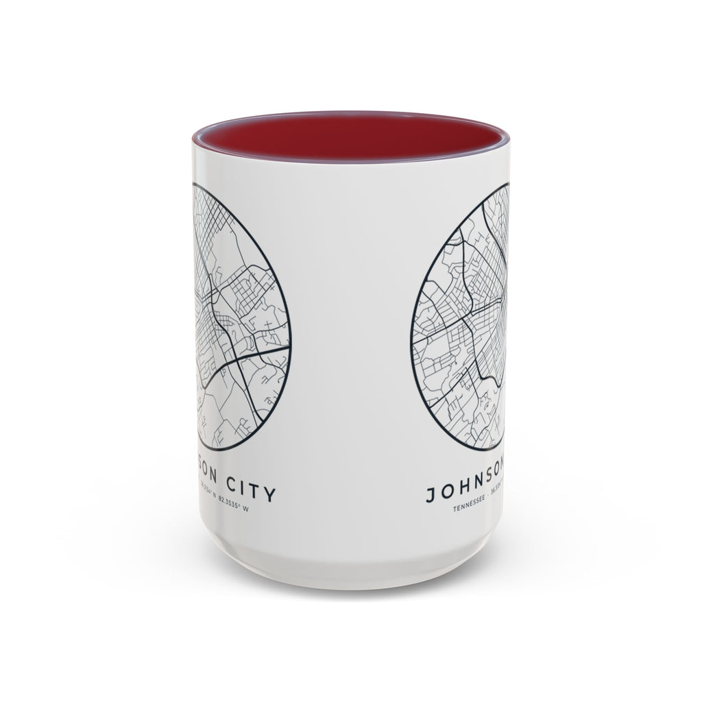Johnson City Street Map Accent Mug