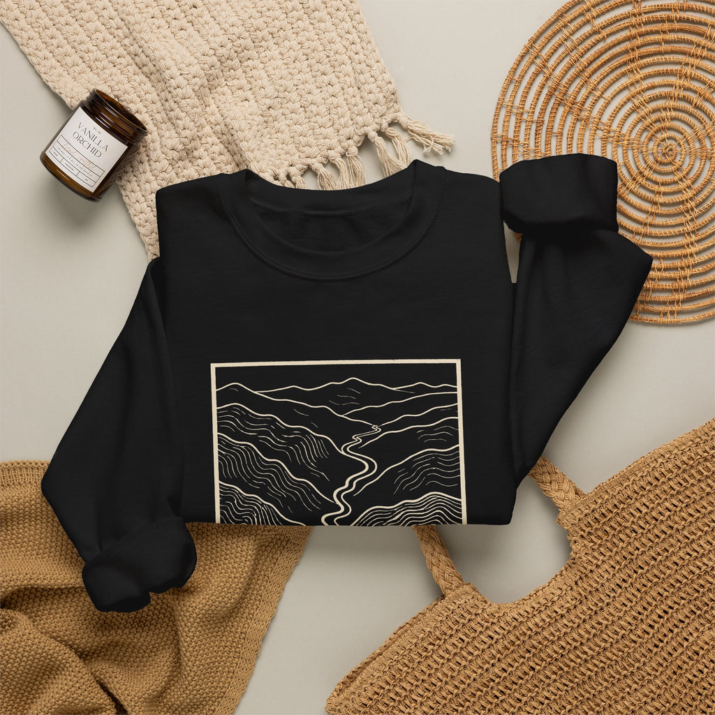 Johnson City Topo Map Crewneck Sweatshirt