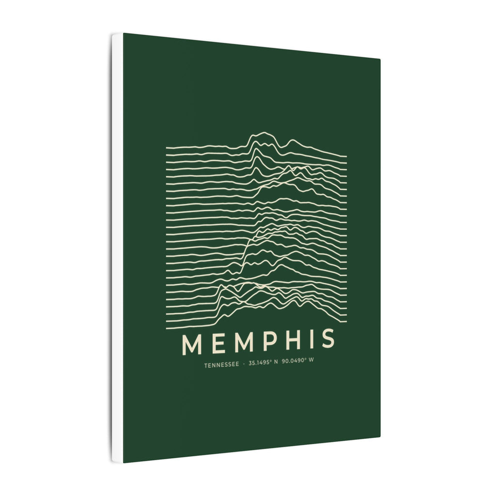 Memphis Ridgeline Canvas Print (Forest Green)