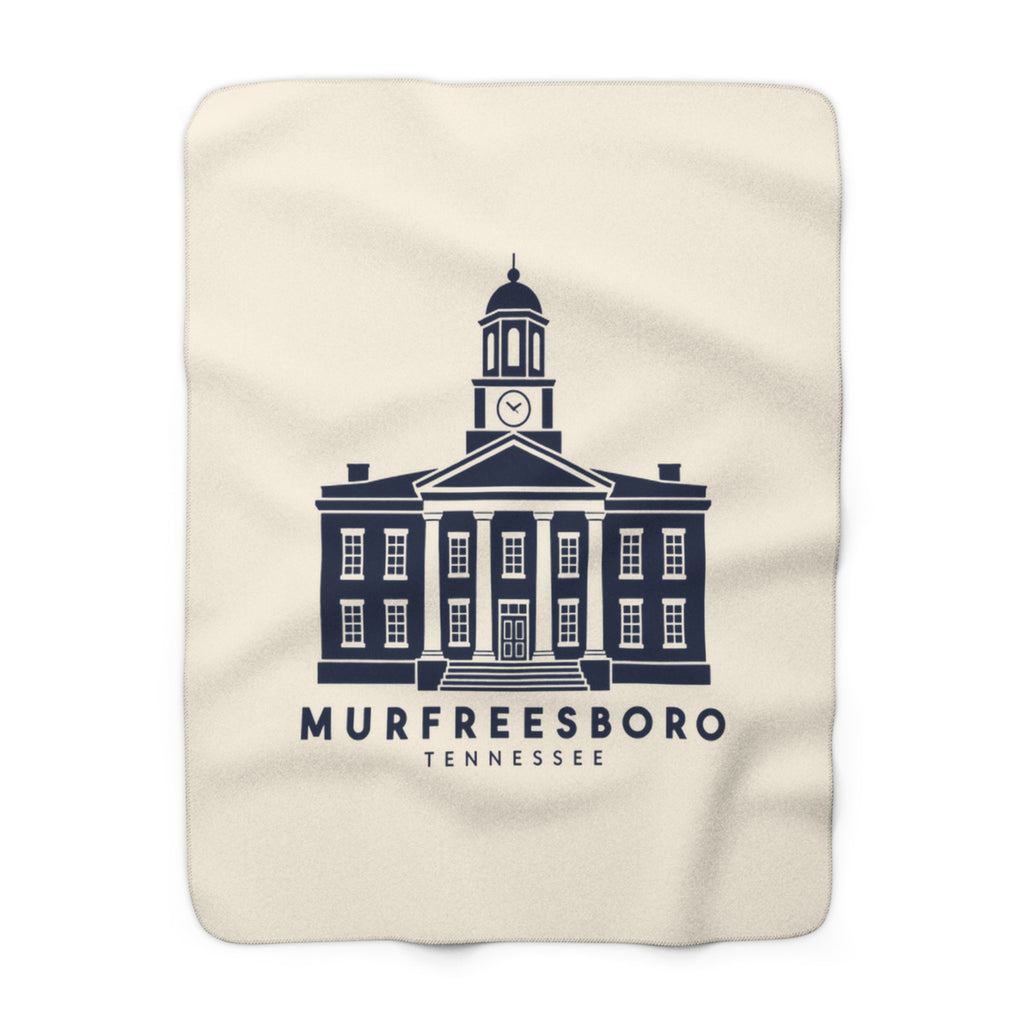Murfreesboro Rutherford County Courthouse Sherpa Blanket