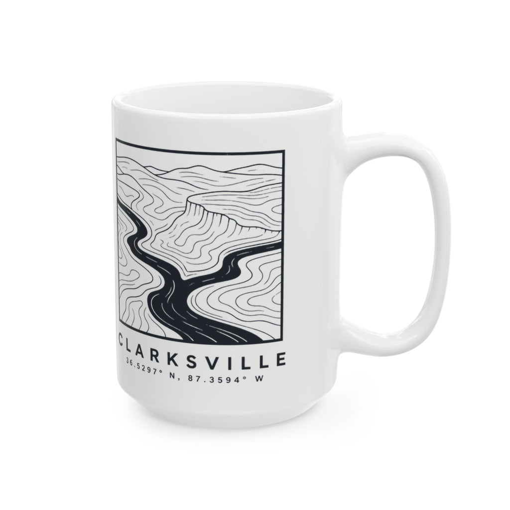 Clarksville Topo Map Mug