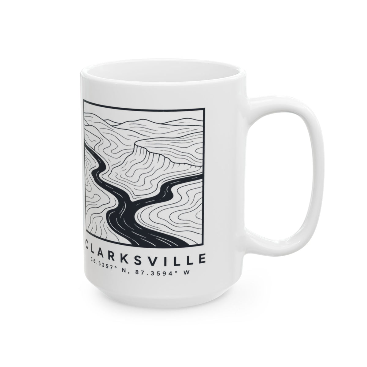Clarksville Topo Map Mug