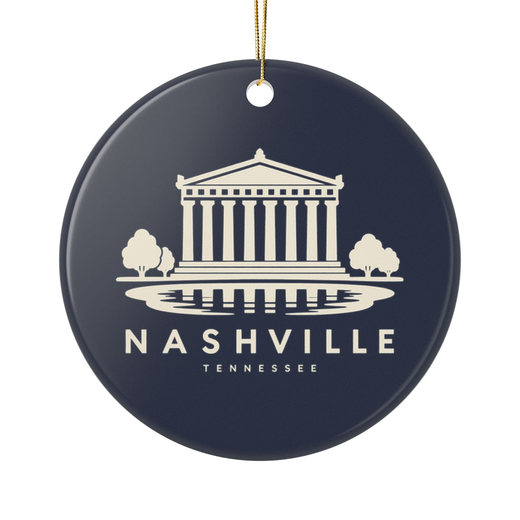 Nashville Parthenon Ornament (Navy)