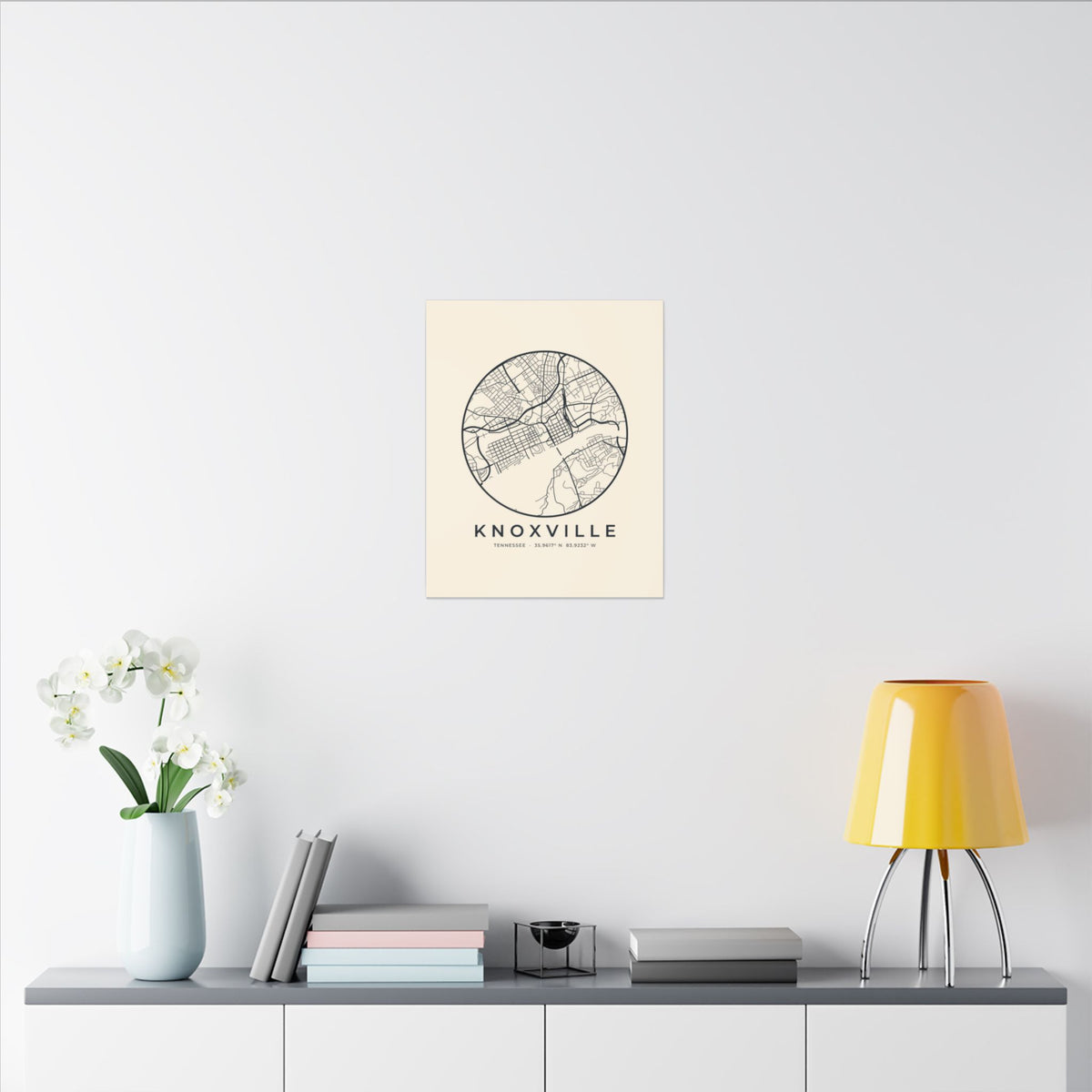 Knoxville Street Map Canvas Print