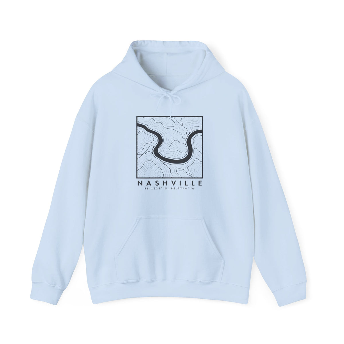 Nashville Topo Map Hoodie