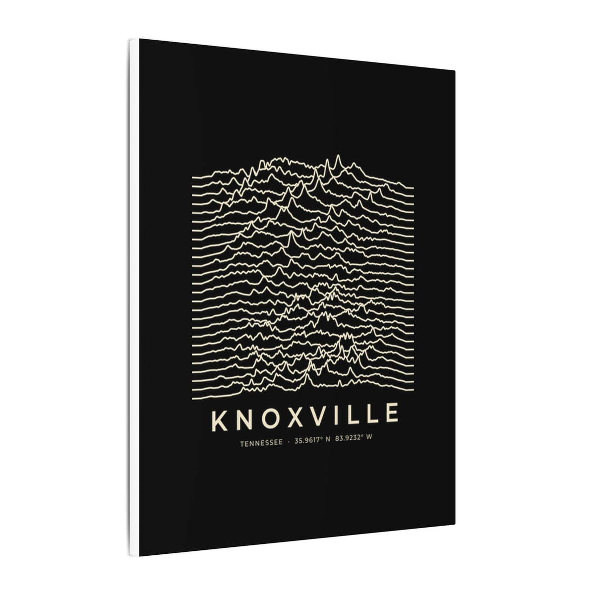 Knoxville Ridgeline Canvas Print (Black)