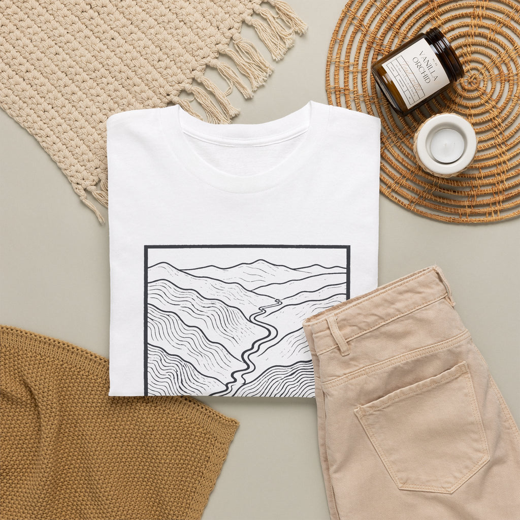 Johnson City Topo Map T-Shirt